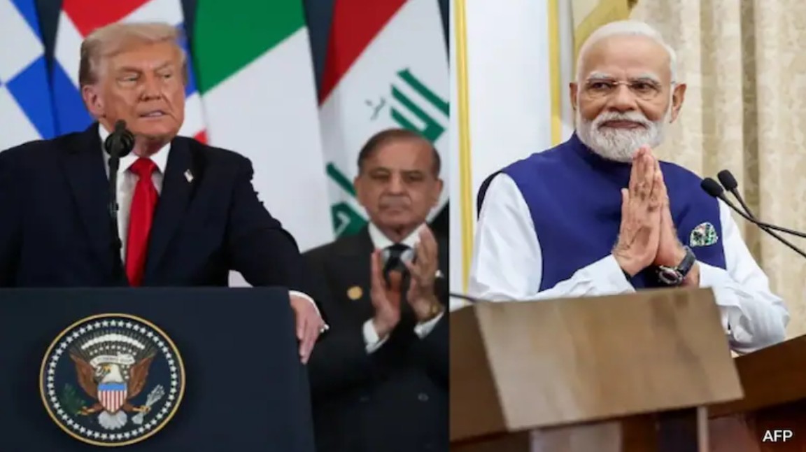 Trump Praises “Very Good Friend” PM Modi in Egypt as Shehbaz Sharif Stands Behind Him