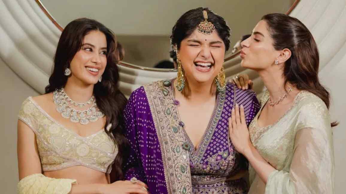 Janhvi to Khushi, The Kapoor Sisters Serve Ethnic Glam at Anshula Kapoor’s Engagement