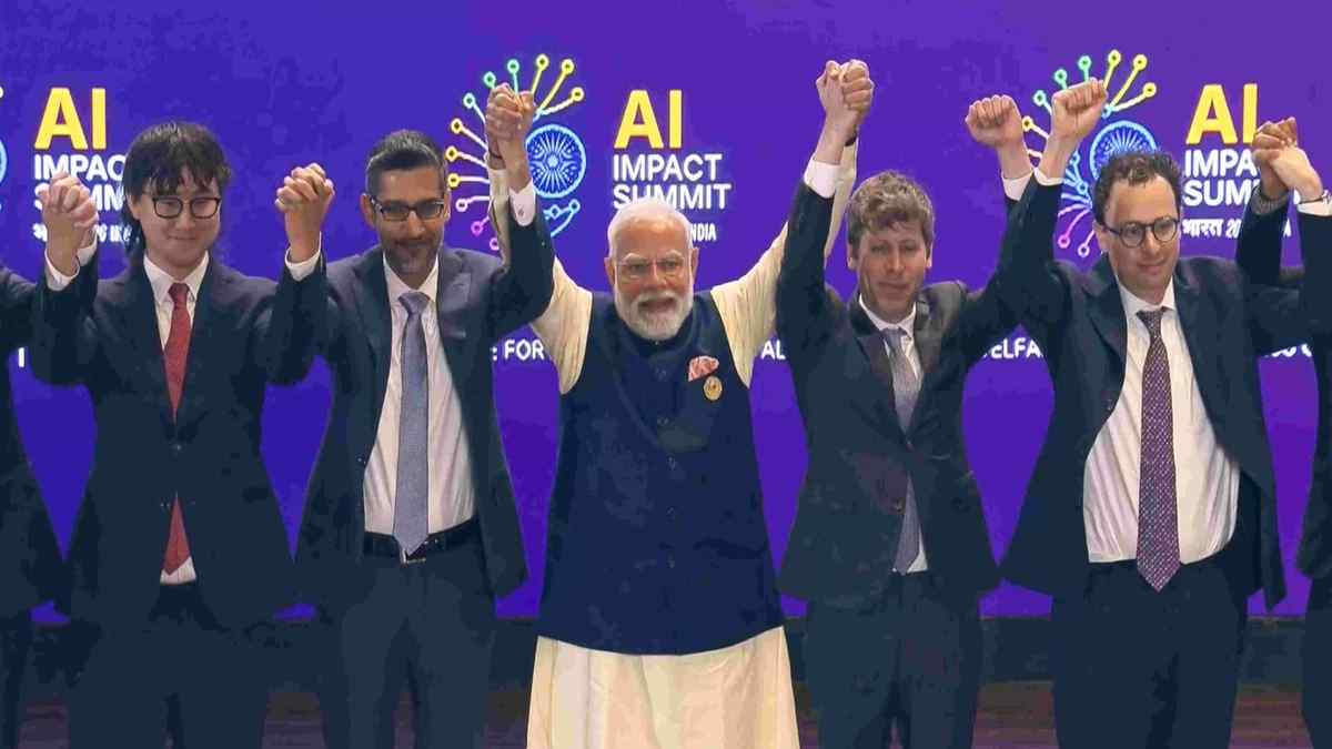OpenAI, Anthropic CEOs Share Awkward Moment At Delhi AI Summit With PM Modi On Stage